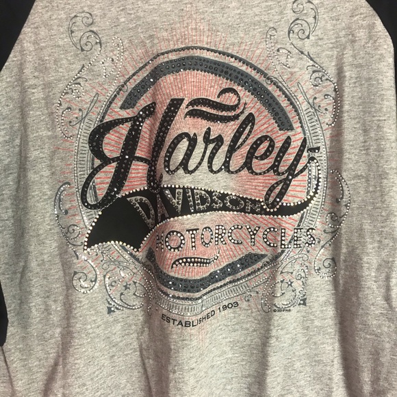 Harley Davidson sequined shirt - Picture 2 of 6